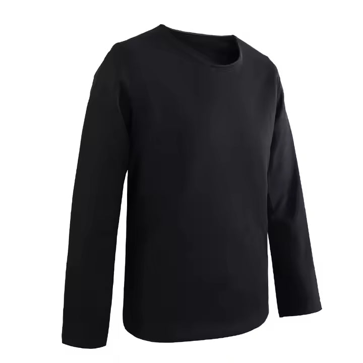 Black Anti-Cut® Knife-Proof Long Shirts Stab-Resistant